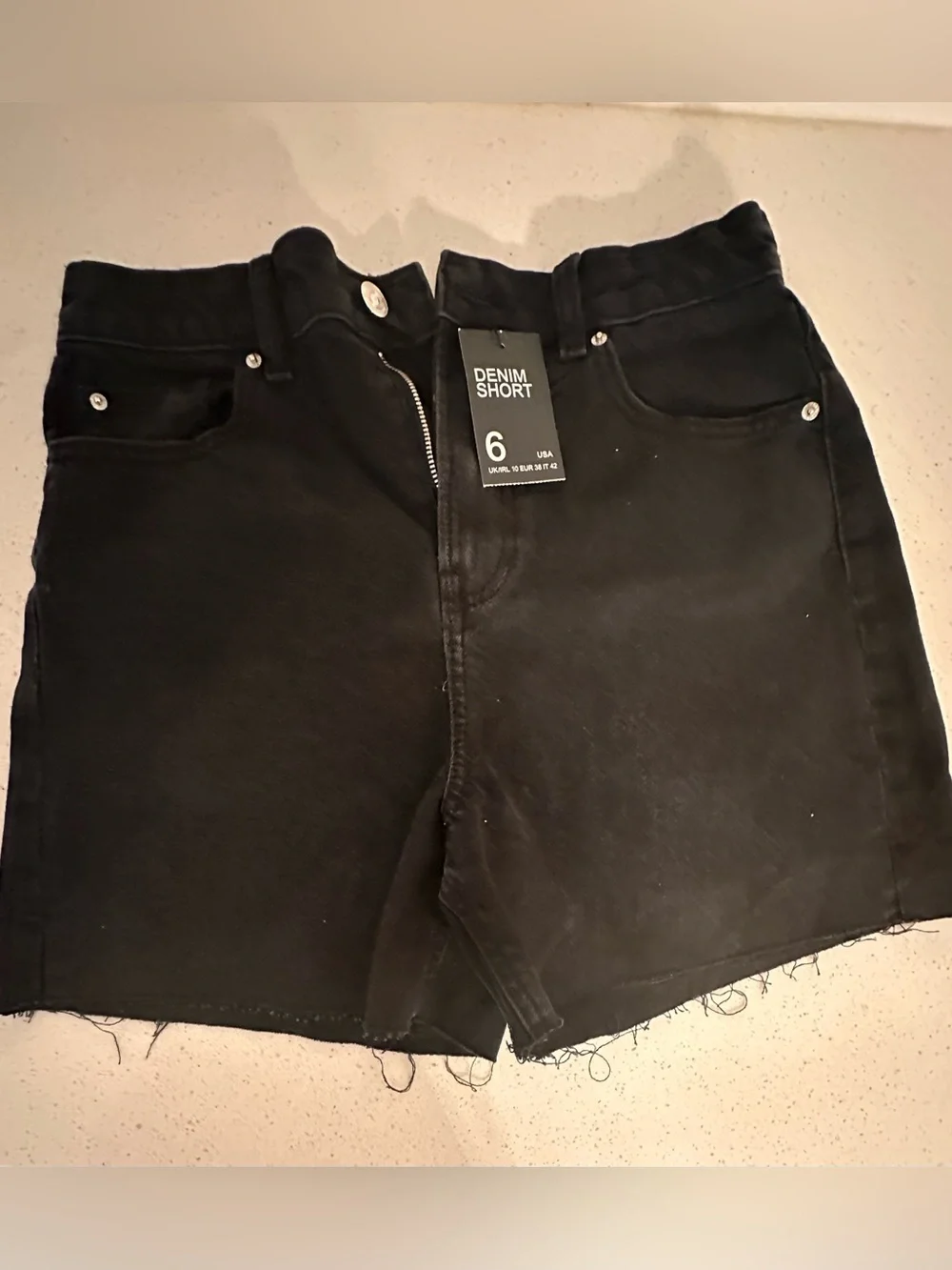 Denim&Co Black Denim Shorts